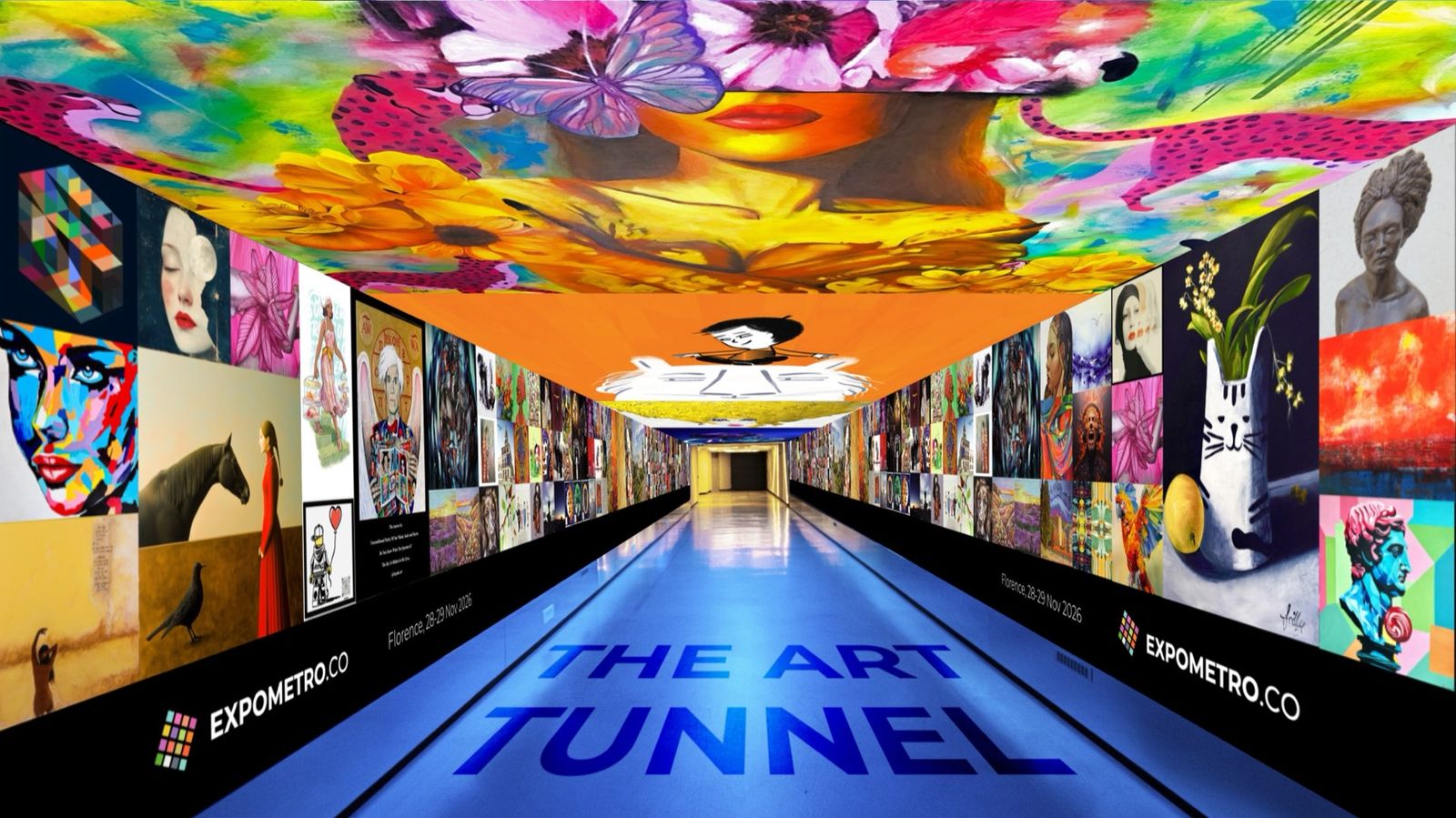 Le tunnel de l'Art Immersif à Florence